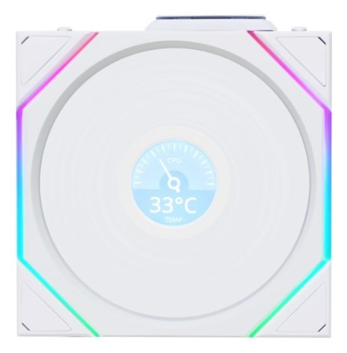 Wentylator 120 mm ARGB TL Wireless LCD biały