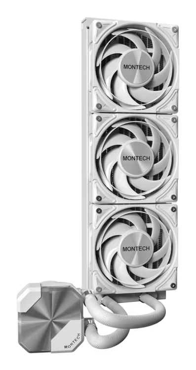 Chłodzenie wodne Montech HyperFlow Silent AiO - 360mm, białe