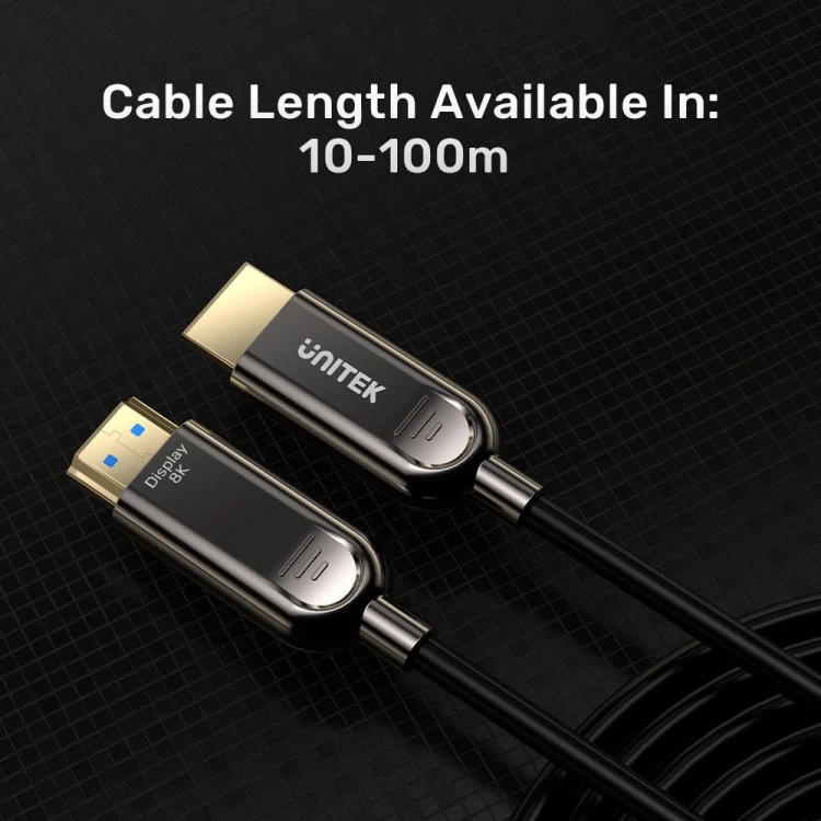 UNITEK KABEL OPTYCZNY HDMI 2.1 Active Optical Cable 8K / 4K 144Hz 10M