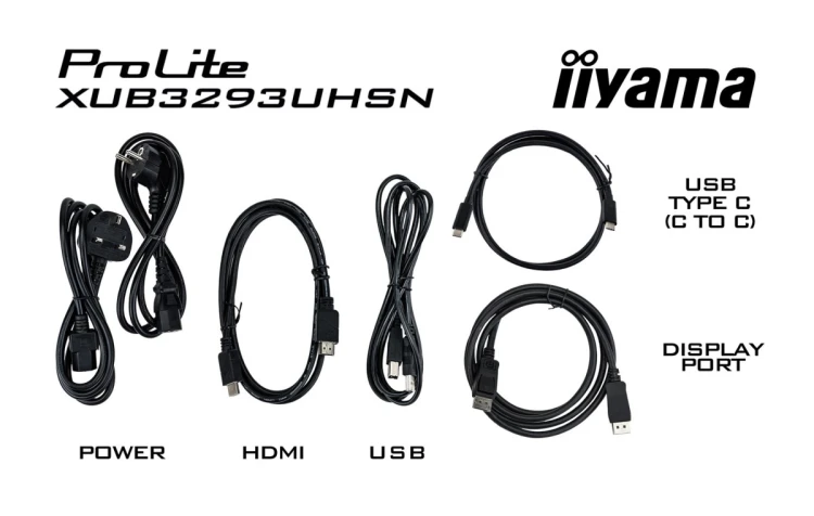 iiyama ProLite XUB3293UHSN-B5 monitor komputerowy 80 cm (31.5") 3840 x 2160 px 4K Ultra HD LCD Czarny
