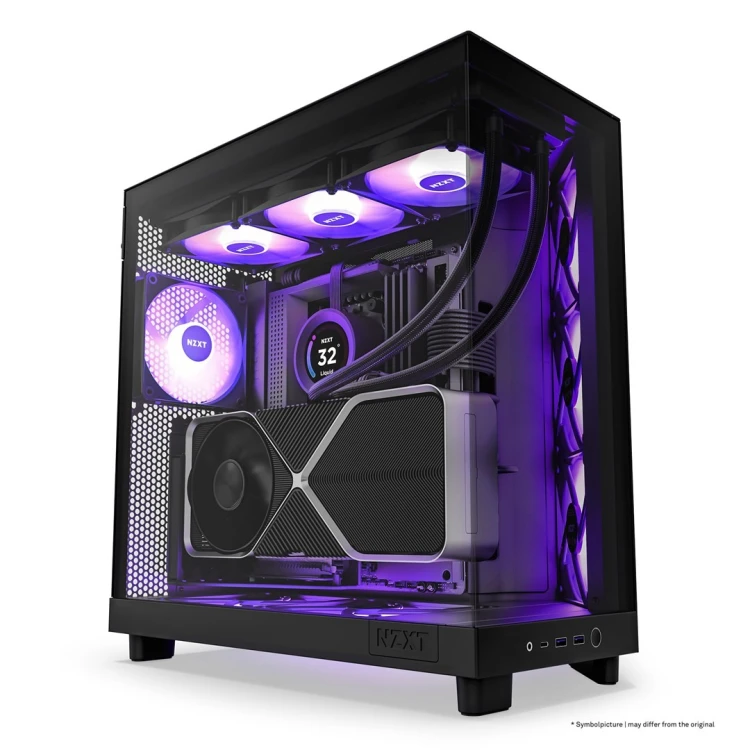 NZXT OBUDOWA KOMPUTEROWA NZXT H6 FLOW RGB MIDI TOWER Z OKNEM CZARNA