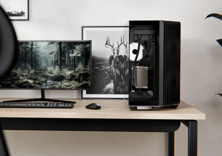 Obudowa do komputera APNX V1 PC-Gehäuse, Midi-Tower, ATX, czarna, szkło hartowane