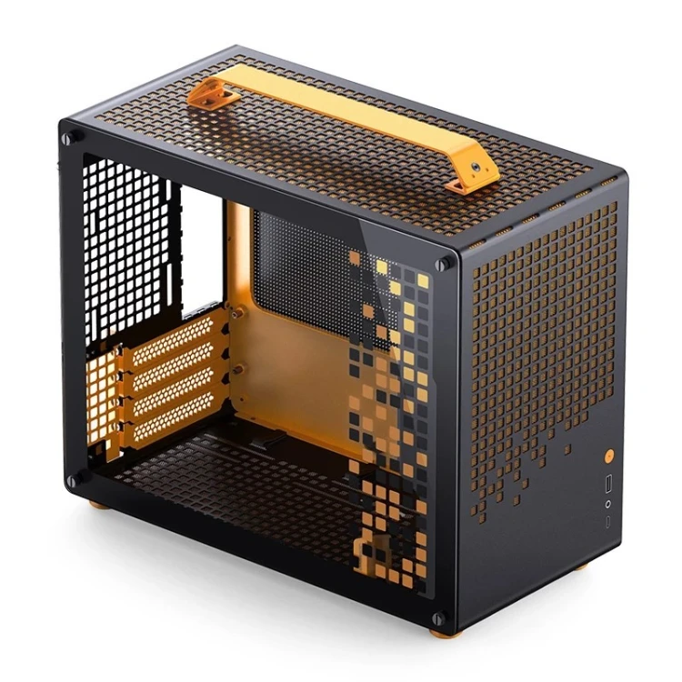 Obudowa komputerowa JONSPLUS MATX Handle Case Z20 - Black-Orange