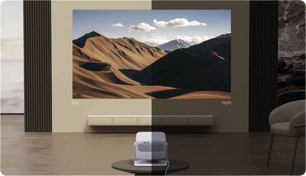 Projektor Wanbo Vali 1 Biały, Full HD, 900 ANSI, Android TV 11, Gimbal