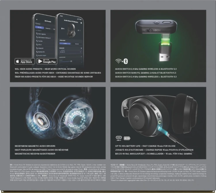 Słuchawki Steelseries Arctis Nova 3X Wireless for Xbox, czarne