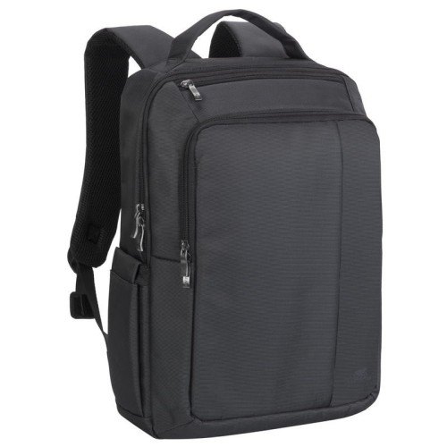 RIVACASE PLECAK NA LAPTOP 15,6" CENTRAL, CZARNY, 15L, Z POLIESTRU, KIESZENIE NA TABLET 10,1", SMARTFON, DOKUMENTY I AKCESORIA
