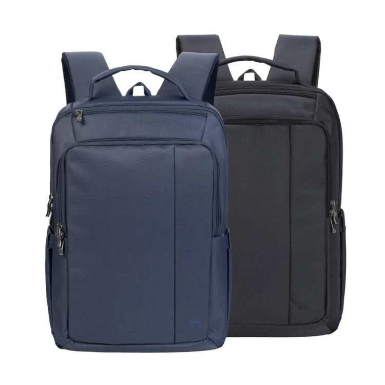 RIVACASE PLECAK NA LAPTOP 15,6" CENTRAL, CZARNY, 15L, Z POLIESTRU, KIESZENIE NA TABLET 10,1", SMARTFON, DOKUMENTY I AKCESORIA