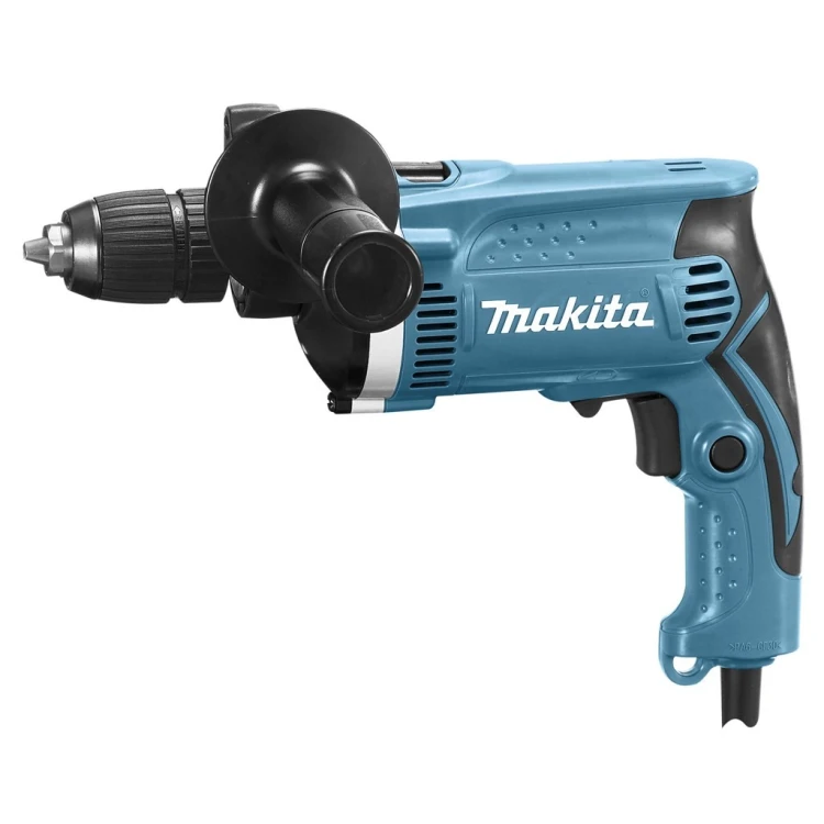 Wiertarka Makita HP1631 z wiertłem, 3200 RPM, zamek centralny, 2 kg, kolory czarny, turkusowy