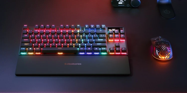 SteelSeries Klawiatura Gaming Apex Pro TKL Gen 3 US Layout Bluetooth Czarna 2.4 GHz / Bluetooth/ Wired OmniPoint 3.0 Adjustable HyperMagnetic Switches