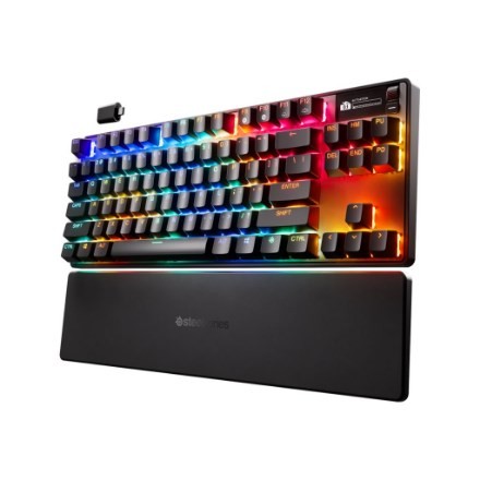 SteelSeries Klawiatura Gaming Apex Pro TKL Gen 3 US Layout Bluetooth Czarna 2.4 GHz / Bluetooth/ Wired OmniPoint 3.0 Adjustable HyperMagnetic Switches