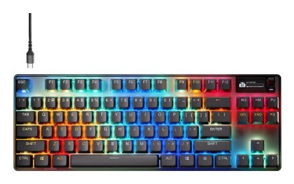 SteelSeries Klawiatura Gaming Apex Pro TKL Gen 3 US Layout Bluetooth Czarna 2.4 GHz / Bluetooth/ Wired OmniPoint 3.0 Adjustable HyperMagnetic Switches