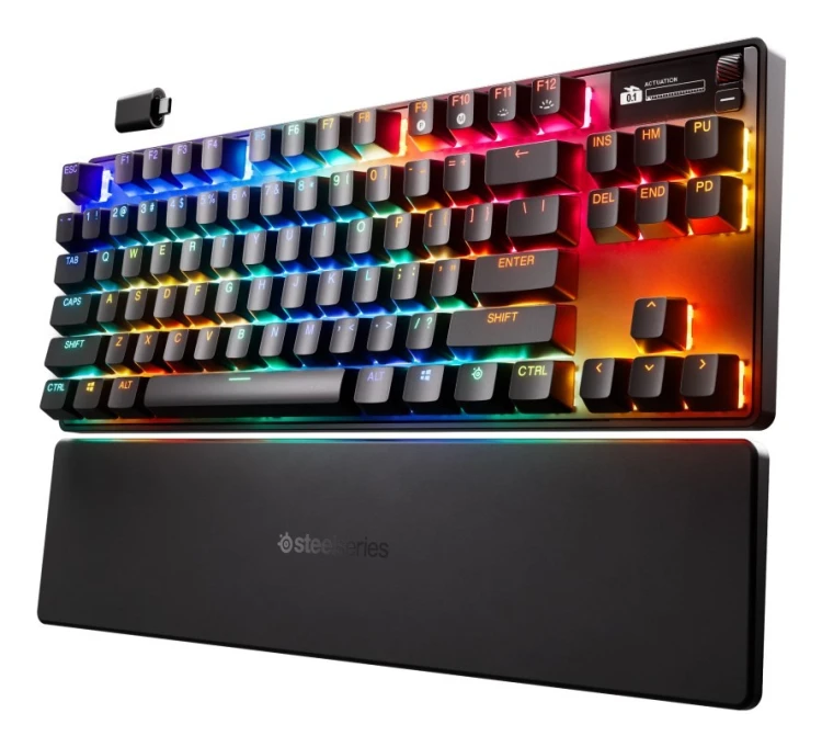 SteelSeries Klawiatura Gaming Apex Pro TKL Gen 3 US Layout Bluetooth Czarna 2.4 GHz / Bluetooth/ Wired OmniPoint 3.0 Adjustable HyperMagnetic Switches