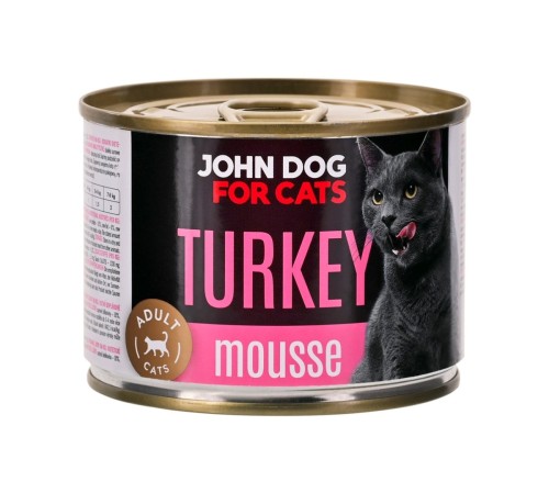 JD for CATS DOROSŁY INDYK MUS puszka KARMA MOKRA 200g