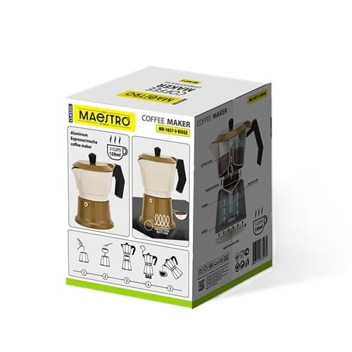 Kawiarka aluminiowa MR-1657-3-BEIGE MAESTRO