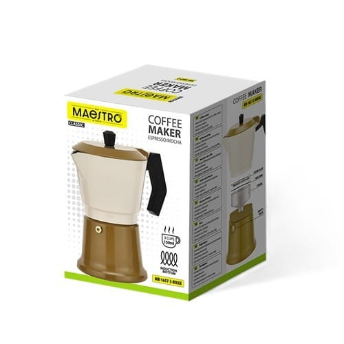 Kawiarka aluminiowa MR-1657-3-BEIGE MAESTRO