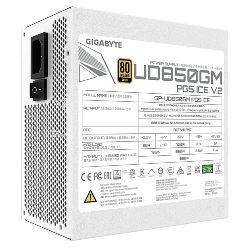 Zasilacz Gigabyte UD850GM PG5 ICE 850W