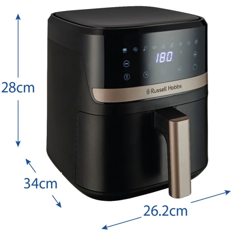 Russell Hobbs SatisFry Heißluftfritteuse Pojedyńczy 4,3 l Autonomiczny 1300 W Frytkownica na gorące powietrze Czarny