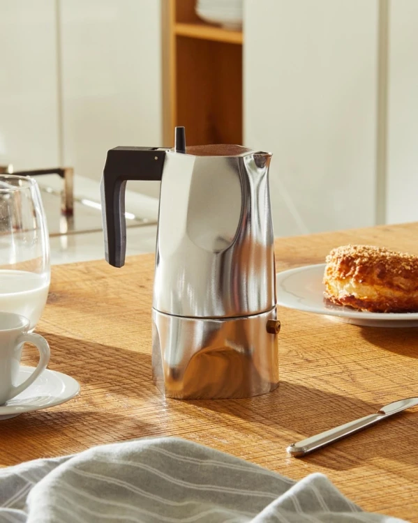 Alessi MT18/3 ręczny ekspres do kawy Kawiarka moka Aluminium