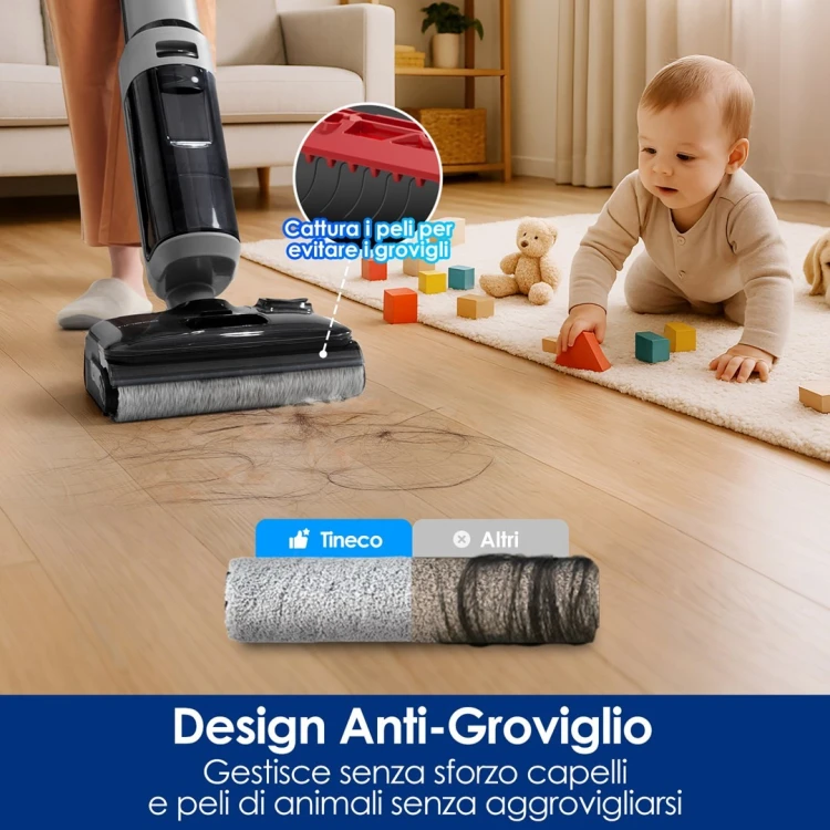 Tineco FloorOne i5 Stretch PLUS Odkurzacz pionowy Bateria Suchy i Mokry Bez worka Szary 2,5 Ah