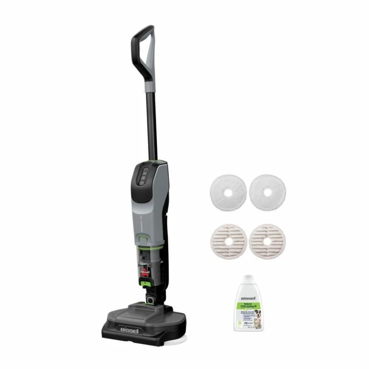 Bissell SpinWave + Vac Pet Pro Pionowy odkurzacz Bateria Suchy i Mokry Cykloniczny Worek na kurz 0,4 l Czarny, Szary
