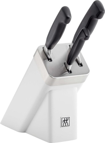 ZWILLING FOUR STAR Zestaw 3 noży w bloku samoostrzącym biały 35134-420-0