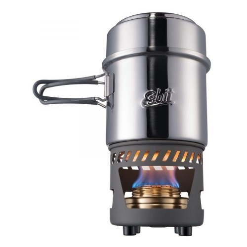 ESBIT Cookset z palnikiem alkoholowym Słoiczek 0,985 l Stal nierdzewna