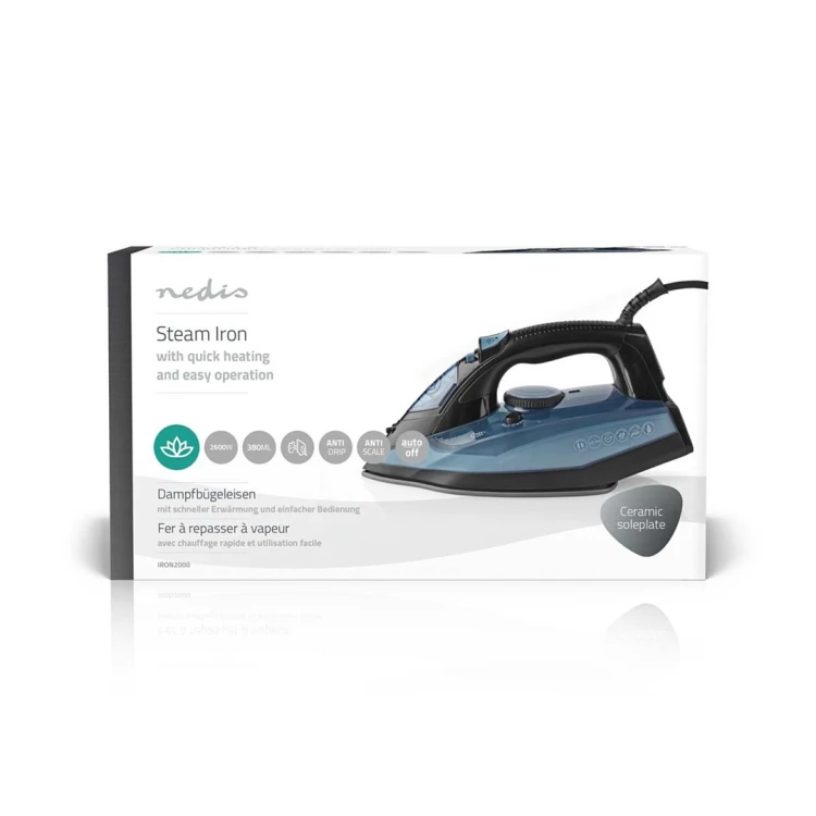 Nedis IRON2000 żelazko Żelazko suche Płyta ceramiczna 2600 W Niebieski