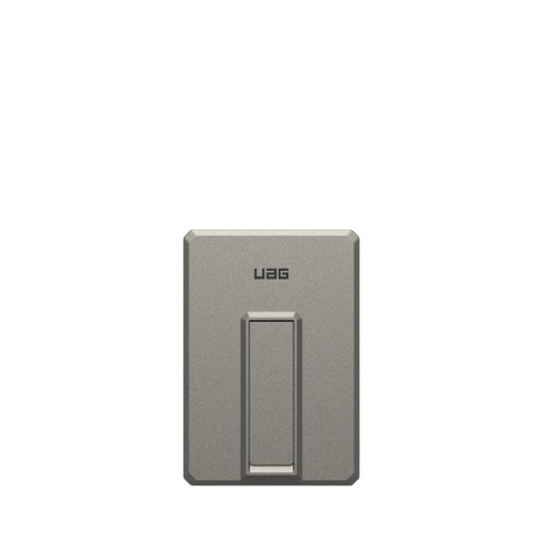 Powerbank UAG Ultra Slim 5K - powerbank 5000 mAh z podstawką, ładowanie bezprzewodowe 10W, kompatybilny z MagSafe, kabel w zestawie (titanium)