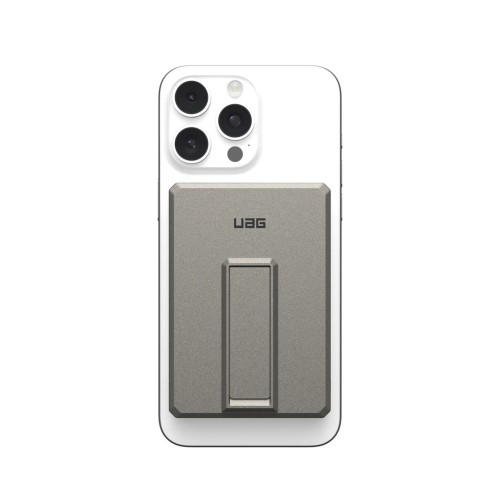 Powerbank UAG Ultra Slim 5K - powerbank 5000 mAh z podstawką, ładowanie bezprzewodowe 10W, kompatybilny z MagSafe, kabel w zestawie (titanium)