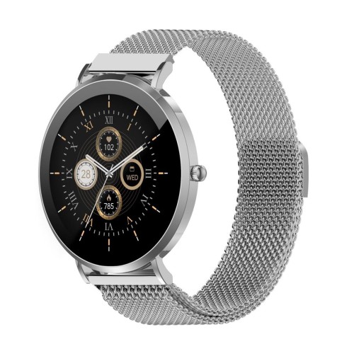 Denver SWC-394S 3,35 cm (1.32") AMOLED 43 mm Analogowy 466 x 466 px Srebrny