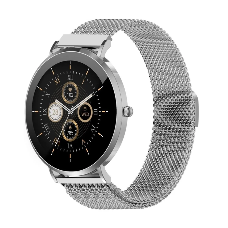 Denver SWC-394S 3,35 cm (1.32") AMOLED 43 mm Analogowy 466 x 466 px Srebrny