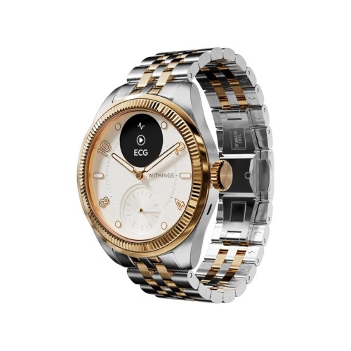 Zegarek Withings Scanwatch Nova Brilliant z EKG, puls, SPO2, temperatura, mierzenie aktywności i snu 39mm, gold