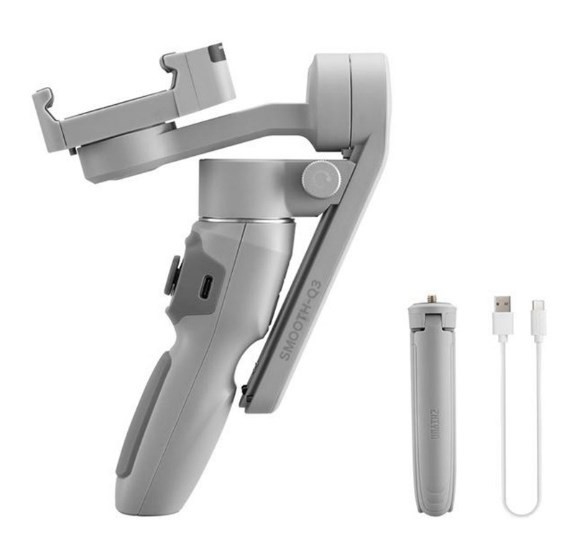 Ręczny stabilizator kamery Zhiyun Tech SMOOTH-Q3, Szary, 340°, -260 - 80°, -150 - 150°, 0.28 kg