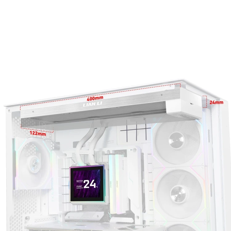 Lian Li HydroShift II LCD-S 360 Fanless Procesor Zestaw do chłodzenia płynami Biały 1 szt.