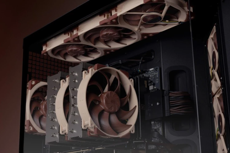 Noctua NF-A12X25 G2 PWM SX2-PP system chłodzenia komputerów Obudowa komputera Wentylator 12 cm Beżowy 2 szt.