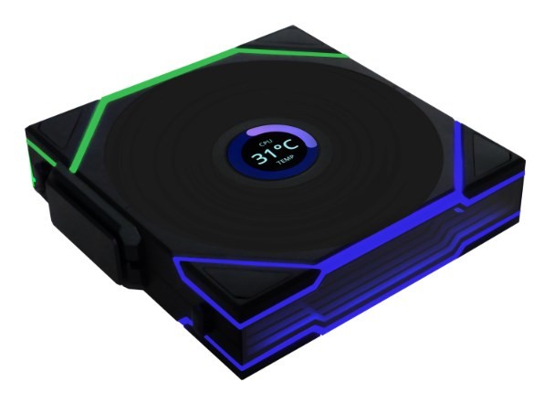 Wentylator Lian Li UNI FAN TL Wireless LCD Lüfter ARGB PWM Reverse Blade 120mm czarny