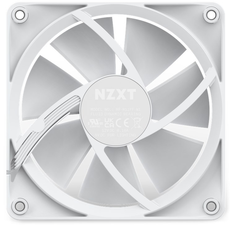 NZXT F120 RGB Triple Pack Obudowa komputera Wentylator 12 cm Biały 3 szt.