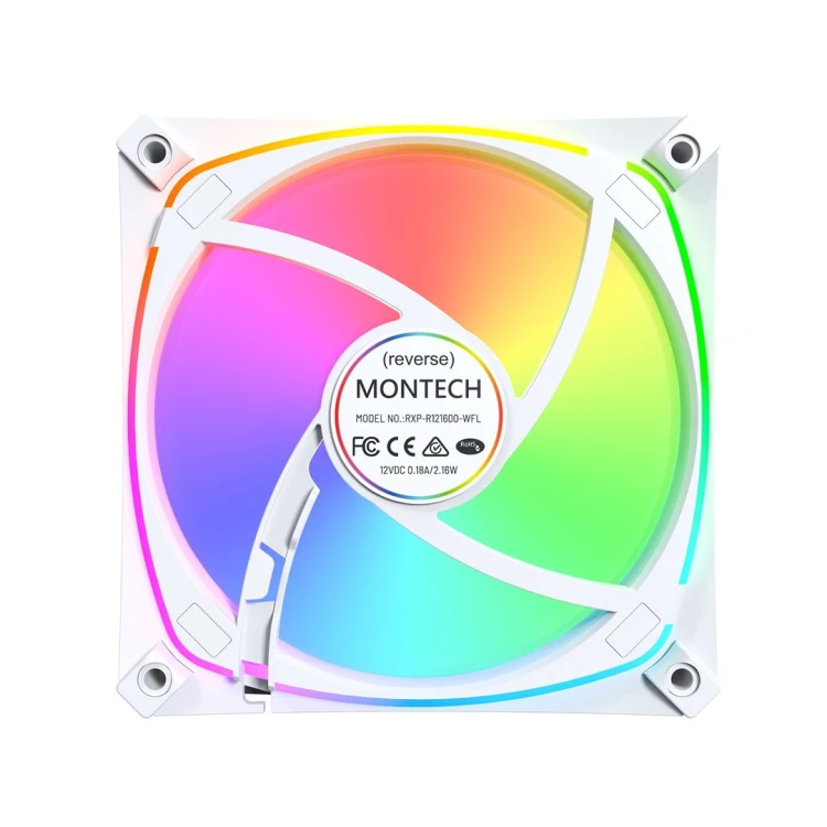 Montech RX120 PRO Obudowa komputera Wentylator 12 cm Biały 3 szt.