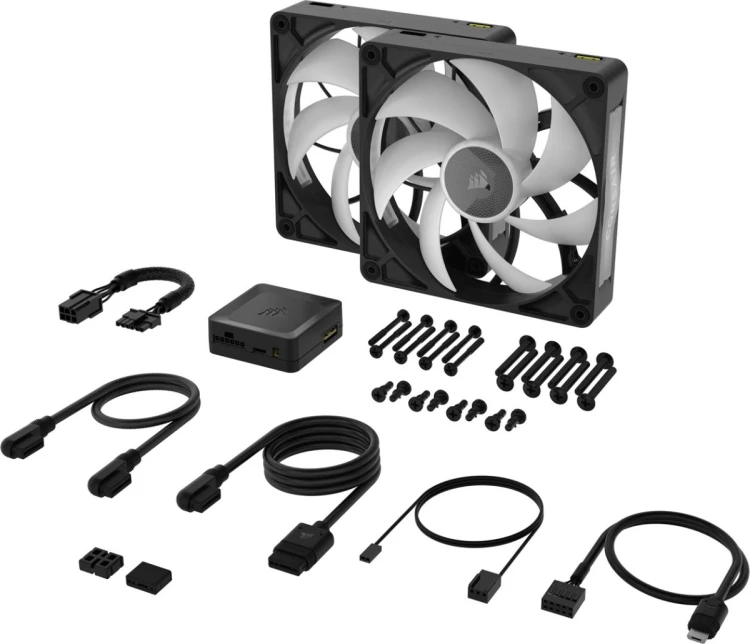 Zestaw startowy CORSAIR iCUE Link RX140 MAX RGB - Wentylator obudowy - 140mm - (zestaw 2 szt.)