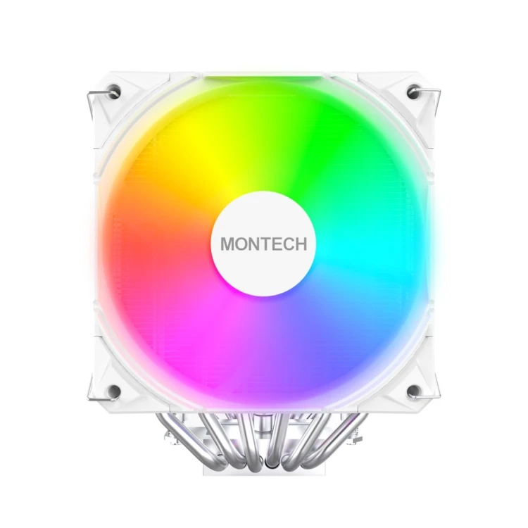 Montech NX600 ARGB Procesor Chłodnica powietrza 12 cm Biały 1 szt.