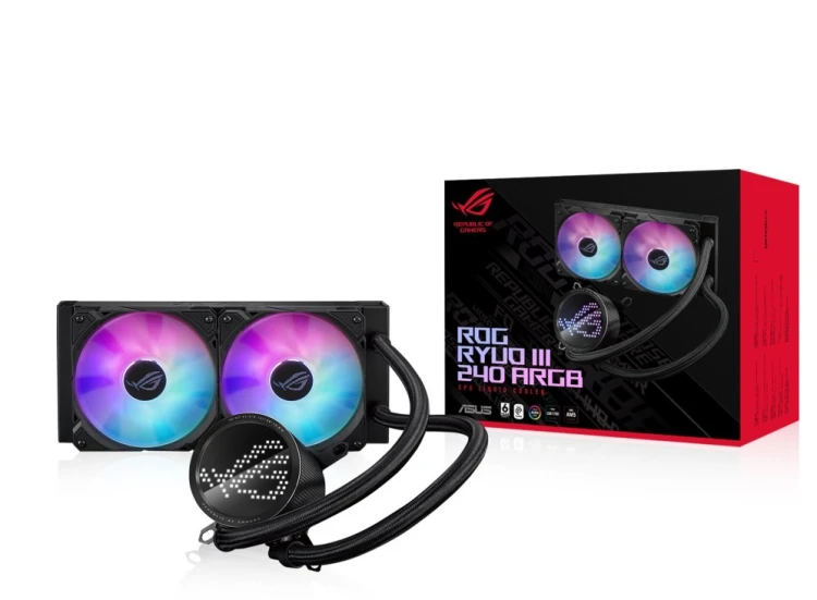 ASUS ROG Ryuo III 240 ARGB Procesor Zestaw do chłodzenia płynami 12 cm Czarny