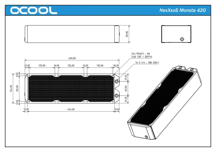 Radiator NexXxoS Monsta 420mm