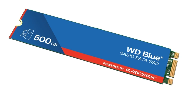 Dysk SSD WD 500GB BLUE WDS500G3B0B M.2 SA510 2280/SATA III 6GB/S