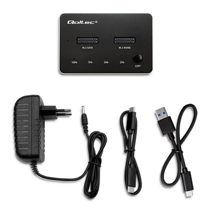 Stacja dokująca dysków SSD M.2 NVMe SATA USB-C DUAL 2 x 2TB