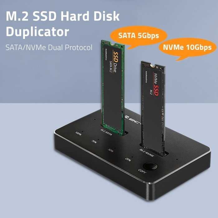 Stacja dokująca dysków SSD M.2 NVMe SATA USB-C DUAL 2 x 2TB