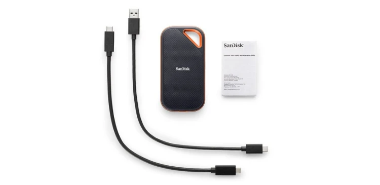 Dysk zewnętrzny SSD SanDisk Extreme PRO Portable (4TB; USB 3.2; 2000 MB/s; SDSSDE81-4T00-G25)