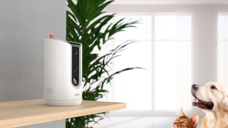 Kamera dla psa Arenti 2K/3MP 5G Wi-Fi z dozownikiem smakołyków