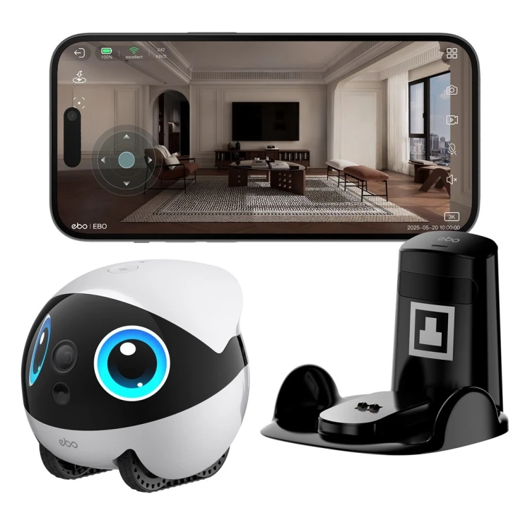Robot ENABOT Ebo AIR 2 Plus - domowy towarzyszący z funkcją monitoringu i rozmów video (biały)
