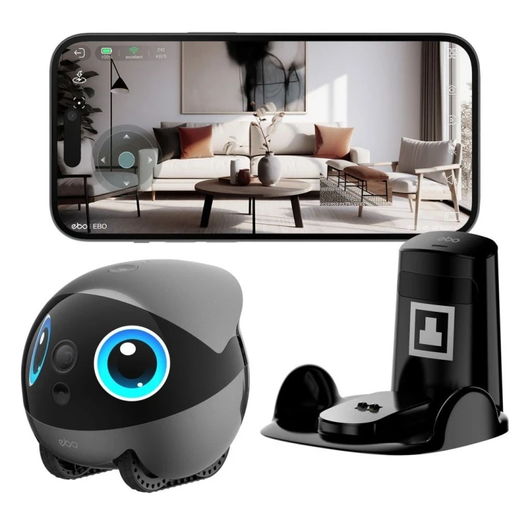EnaBot - EBO AIR 2 Plus - domowy robot towarzyszący z funkcją monitoringu i rozmów video (szary)