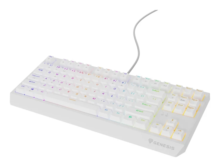 Klawiatura GENESIS Thor 230 TKL Gaming USB QWERTY US English Biały